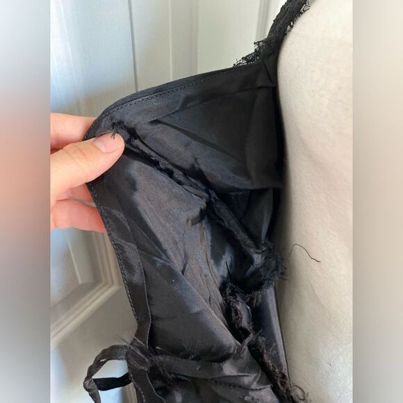 1950s Dior Style Vintage Black Lace Dress - Picture 10 of 13